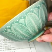 Amazon.co.jp: 茶道具 高麗青磁茶碗 池福善作 池光窯 瑞応 共箱